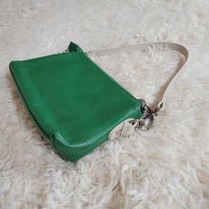 Danier Emerald and Ivory Mini Bag